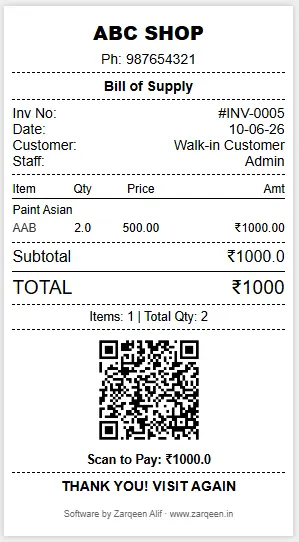 Thermal Invoice Template